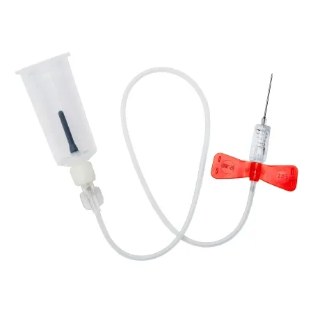 Myco Medical - GSBCS25G-7T - Safety Blood Collection Kit, 21G x &frac34;", 7.4" Tube Orange, with Tube Holder, Latex-Free (LF), Sterile, 50/bx