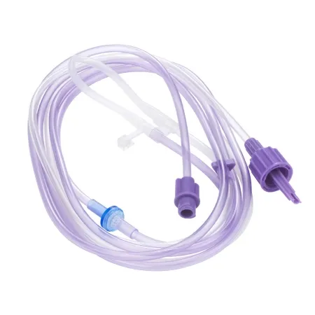 Amsino International  - PE90ST - Enteral Pump Spike Set  Anti-Free Flow Valve  ENFit® Connector and Transition Connector  30-cs