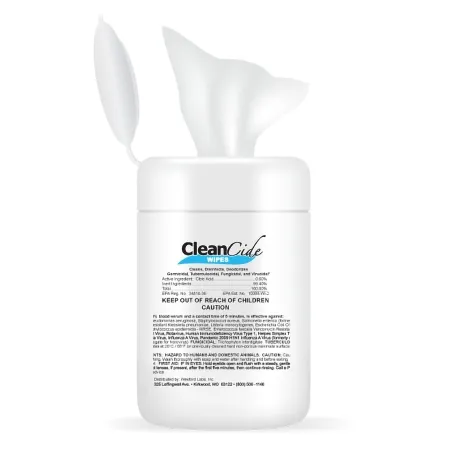 Wexford Labs - CleanCide - 3130C-160-CSD - Cleancide Surface Disinfectant Cleaner Premoistened Germicidal Manual Pull Wipe 160 Count Canister Fresh Scent Nonsterile