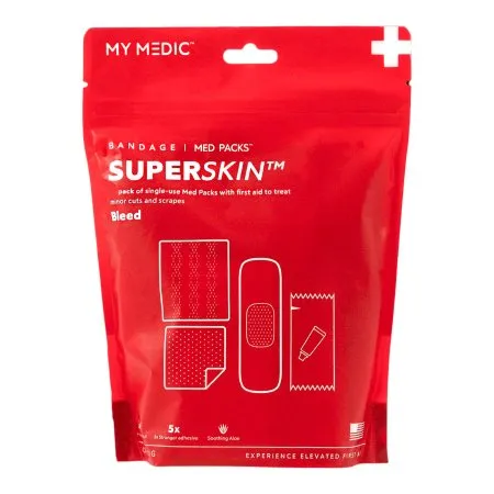 MyMedic - MM-SPL-BNDG-PK-AB-AC-12PK - My Medic MED PACKS SuperSkin First Aid Kit My Medic MED PACKS SuperSkin Plastic Pouch