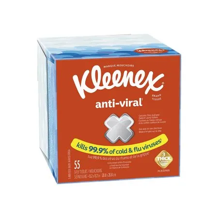 Kimberly Clark - 54505 - Kleenex Anti Viral Kleenex Anti Viral Facial Tissue White 8 1/5 X 8 1/5 Inch 55 Count