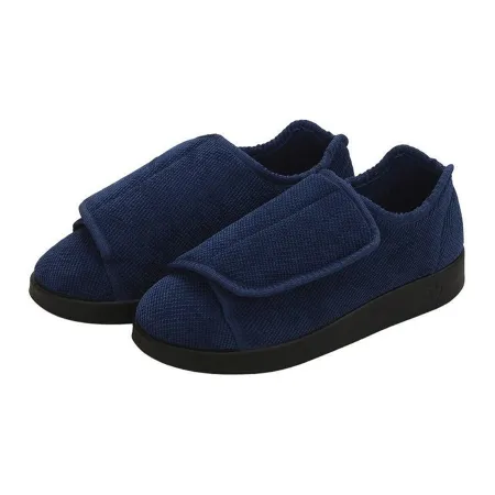 Silverts Adaptive - SV15100_SVNVB_9 - Slippers Silverts Size 9 / 2x-wide Navy Blue Easy Closure