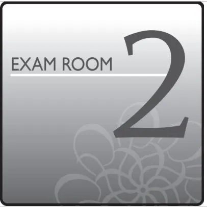 Clinton Industries - EX2-S - Door Sign (standard) Exam Room Clinton Industries Exam Room 2