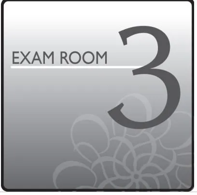 Clinton Industries - EX3-S - Door Sign (standard) Exam Room Clinton Industries Exam Room 3
