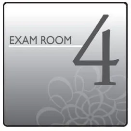 Clinton Industries - EX4-S - Door Sign (standard) Exam Room Clinton Industries Exam Room 4