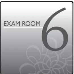 Clinton Industries - EX6-S - Door Sign (standard) Exam Room Clinton Industries Exam Room 6