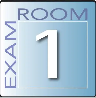 Clinton Industries - EX1-B - Door Sign Exam Room Clinton Industries Exam Room 1