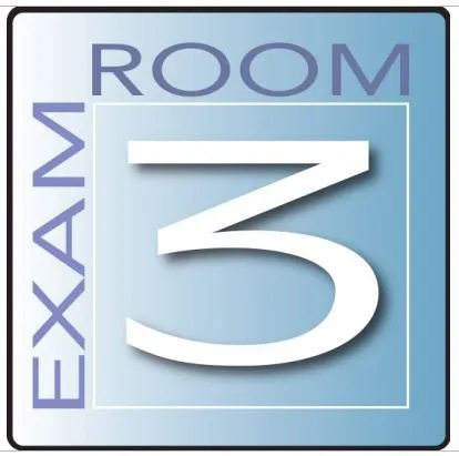Clinton Industries - EX3-B - Door Sign Exam Room Clinton Industries Exam Room 3