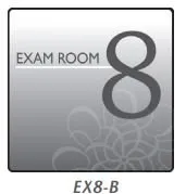 Clinton Industries - EX8-B - Door Sign Exam Room Clinton Industries Exam Room 8-b