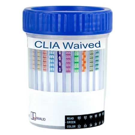 Germaine Laboratories - SafeCup III - 41578 - Drugs Of Abuse Test Kit Safecup Iii Amp, Bar, Bup, Bzo, Coc, Mdma, Mamp / Met, Mop, Oxy, Pcp, Thc, (ph, Ox, Sg) 25 Tests Clia Waived