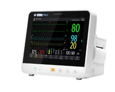 MDPro - GP.M_CO2 - Guardian Plus 10" Patient Monitor with Internal Sidestream CO2 3-5 Lead ECG Masimo SET Spo2 NIBP Respiration Temperature PR and HR HL7 and Remote View CO2 Uses Dryline II Water Traps and Generic Cannulas -DROP SHIP ONLY-