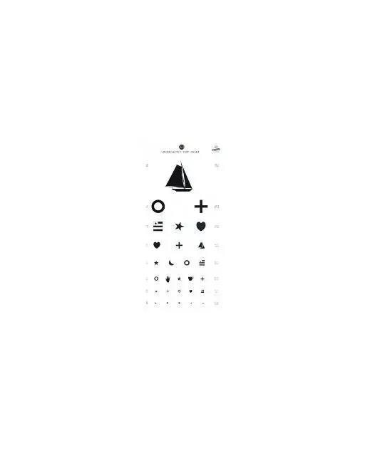 Graham-Field - Grafco - 1243 - Preschool Eye Test Chart Grafco 20 Foot Distance Acuity Test