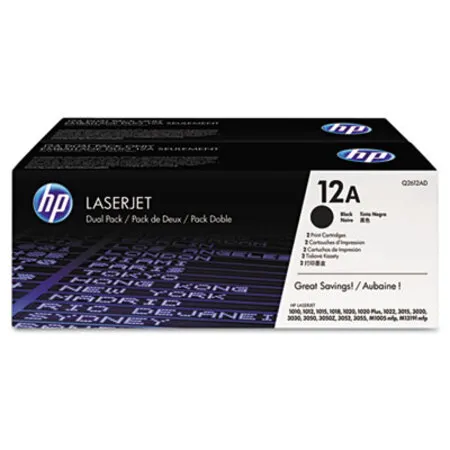 HP - HEW-Q2612D - Hp 12a, (q2612d) 2-pack Black Original Laserjet Toner Cartridges