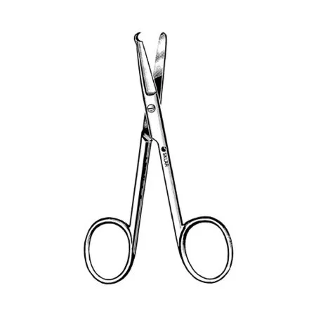 Sklar - 22-2835 - Suture Scissors Sklar Spencer 3-1/2 Inch Length OR Grade Stainless Steel NonSterile Finger Ring Handle Straight Blunt Tip / Blunt Tip