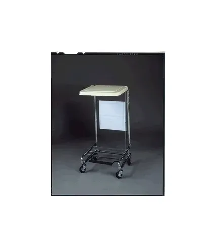 Medegen Medical - 15-9100 - Silver Hamper Stand, Step-On Foot Pedal, Soiled Linen