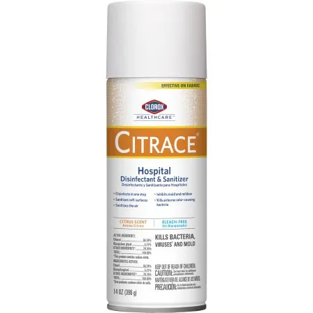 Clorox - 49100 - Healthcare Citrace Hospital Healthcare Citrace Hospital Surface Disinfectant / Sanitizer Alcohol Based Aerosol Spray Liquid 14 oz. Can Citrus Scent