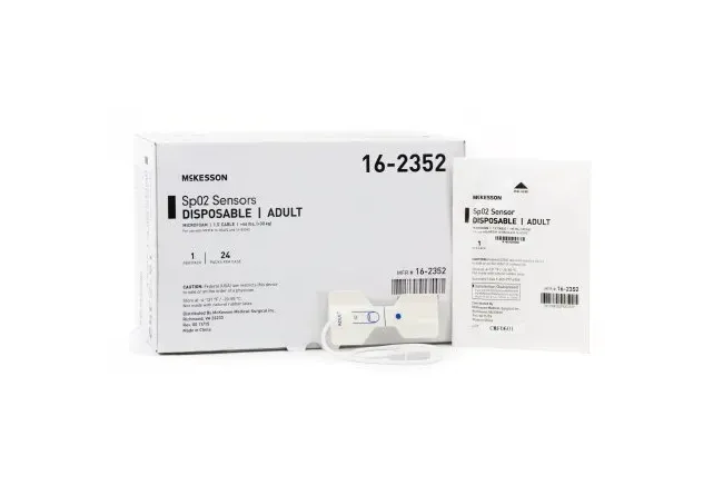 McKesson - 16-2352 - SpO2 Sensor Finger Adult Single Patient Use
