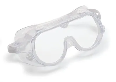 Graham-Field - 9675 - Safety Goggles Clear Tint Plastic Lens Clear Frame Elastic Strap One Size Fits Most