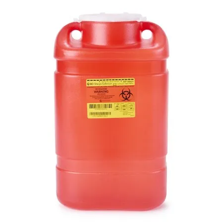 BD Becton Dickinson - BD - 305477 -  Sharps Container  Red Base 18 H X 7 1/2 W X 10 1/2 D Inch Vertical Entry 5 Gallon