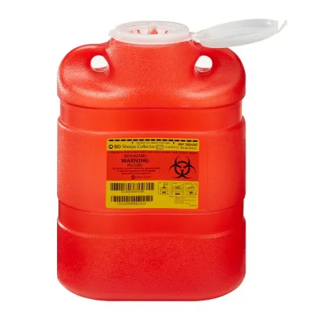 BD Becton Dickinson - BD - 305490 -  Sharps Container  Red Base 13 2/5 H X 9 2/5 W X 5 3/10 D Inch Vertical Entry 2.05 Gallon