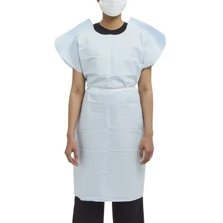Graham Medical Products - 70229N - Patient Exam Gown Medium / Large Blue Disposable