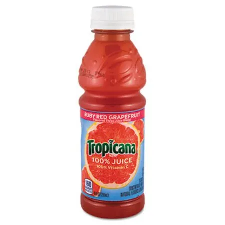 Tropicana - QKR-57161 - 100% Juice, Ruby Red Grapefruit, 10oz Bottle, 24/carton