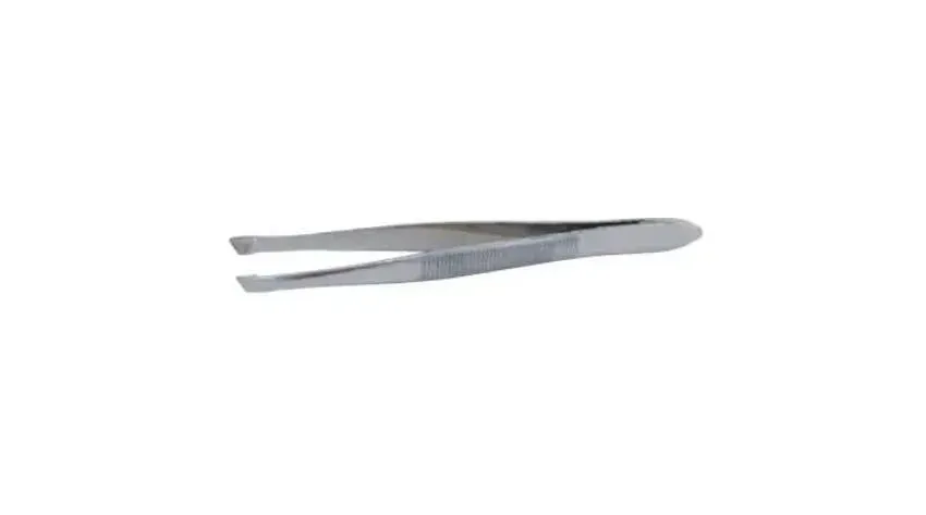 Graham-Field - Grafco - 1784 - Tweezers Grafco 3-1/2 Inch Length Stainless Steel NonSterile NonLocking Thumb Handle Straight Slanted Tips