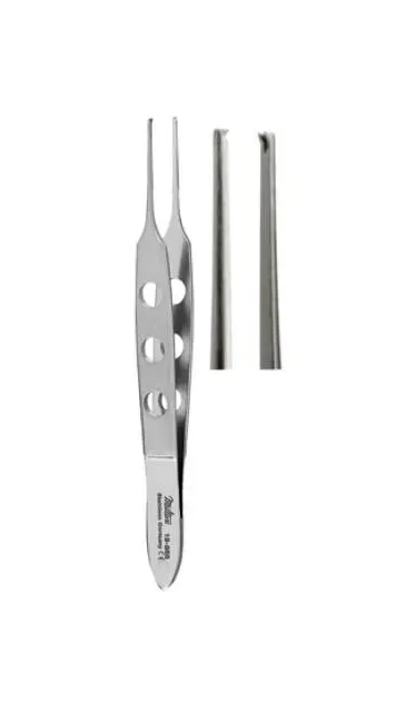 Integra Lifesciences - Miltex - 18-868 - Tissue Forceps Miltex Bishop-Harmon 3-3/8 Inch Length Or Grade German Stainless Steel Nonsterile Nonlocking Fenestrated Thumb Handle Straight Serrated Tips With 1 X 2 Teeth