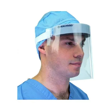 O & M Halyard - Halyard - 41204 - O&M   Face Shield  One Size Fits Most Full Length Anti fog Disposable NonSterile