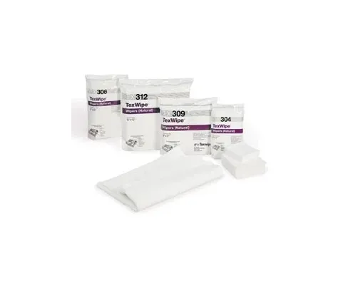 Fisher Scientific - TexWipe - 18308G - Cleanroom Wipe Texwipe Iso Class 7 White Nonsterile Cotton 12 X 12 Inch Disposable