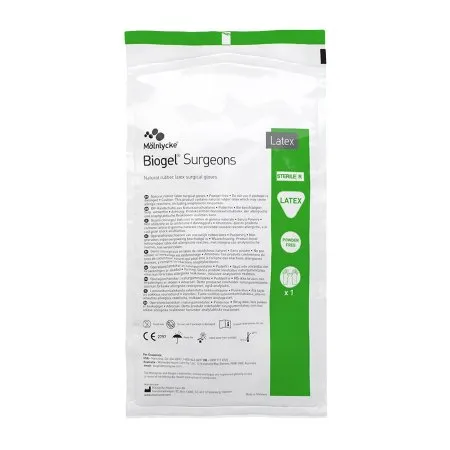 MOLNLYCKE HEALTH CARE - Biogel Surgeons - 30465 - Molnlycke  Surgical Glove  Size 6.5 Sterile Latex Standard Cuff Length Micro Textured Straw Not Chemo Approved