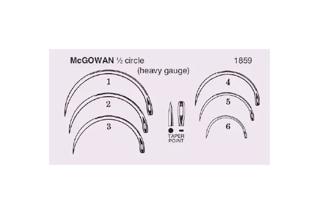 Anchor Products - 1859-6DC - Taper Point Suture Needle Anchor Mcgowan Type Size 6 Needle Single Use