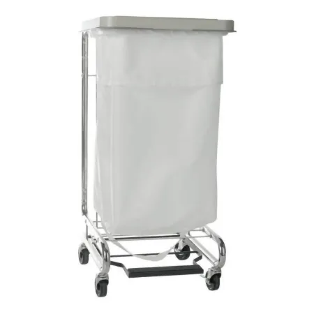 McKesson - 03-159200 - Hamper Stand Mckesson Infectious Waste Rectangular Opening 30 To 33 Gal. Capacity Foot Pedal Self-closing Lid