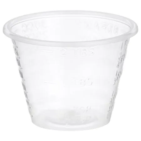 McKesson - 16-9505 - Graduated Medicine Cup 1 oz. Clear Plastic Disposable