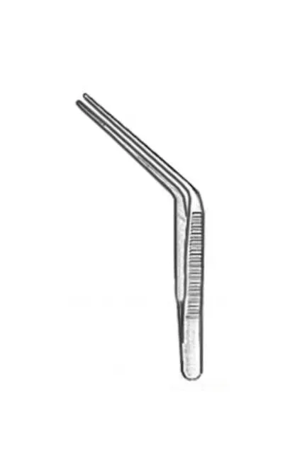 Integra Lifesciences - Miltex - 19-360 - Ear Forceps Miltex 4-1/2 Inch Length Or Grade German Stainless Steel Nonsterile Nonlocking Thumb Handle Angled Serrated Tip