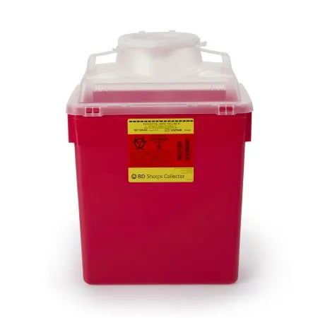 BD Becton Dickinson - BD - 305465 -  Sharps Container  Red Base 17 1/2 X 12 4/5 X 8 4/5 Inch Vertical Entry 6 Gallon