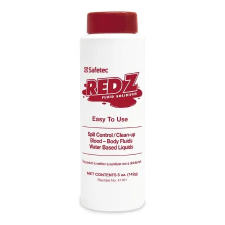 Safetec of America - Red Z - 41101 - Spill Control Solidifier Red Z Shaker Top Bottle 5 oz.