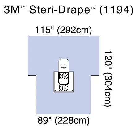 3M - 3M Steri-Drape - 1194 - Orthopedic Drape 3M Steri-Drape Arthroscopy Drape with Pouch 89 W X 125 L Inch Sterile