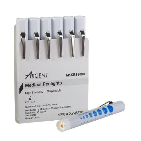 McKesson - 22-6666 - Penlight  White Light 4 1/2 Inch Disposable