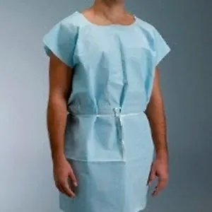 Graham Medical Products - 70220N - Patient Exam Gown Medium / Large Blue Disposable