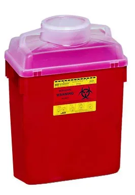 BD Becton Dickinson - BD - 305457 -  Sharps Container  Red Base 17 1/2 X 12 4/5 X 8 4/5 Inch Vertical Entry 6 Gallon