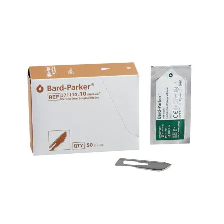 Aspen Surgical - 371110 - Products Bard Parker Rib Back Surgical Blade Bard Parker Rib Back Carbon Steel No. 10 Sterile Disposable Individually Wrapped