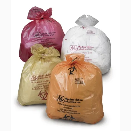 Medegen Medical Products - 884 - Biohazard Waste Bag Medegen Medical Products 13 To 16 Gal. Orange Bag Polypropylene 25 X 35 Inch