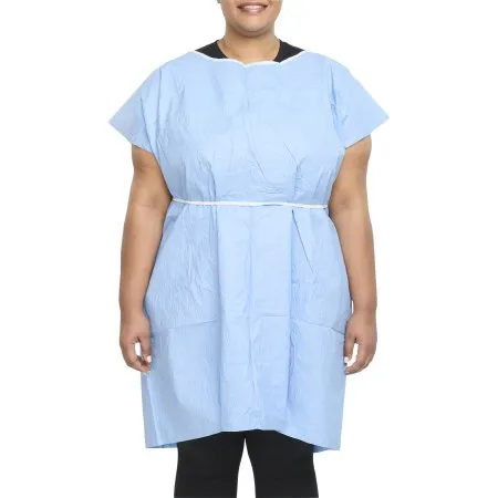 Graham Medical Products - 70260N - Patient Exam Gown X-Large Blue Disposable