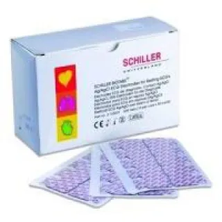 Schiller America - From: 2.155031 To: 2.156040  SchillerECG Resting Electrode Schiller Foam Backing Non Radiolucent Tab Connector 100 per Pack