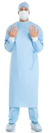 O&M Halyard - Ultra - 95211 - Fabric-reinforced Surgical Gown With Towel Ultra Large Blue Sterile Astm D4966 Disposable