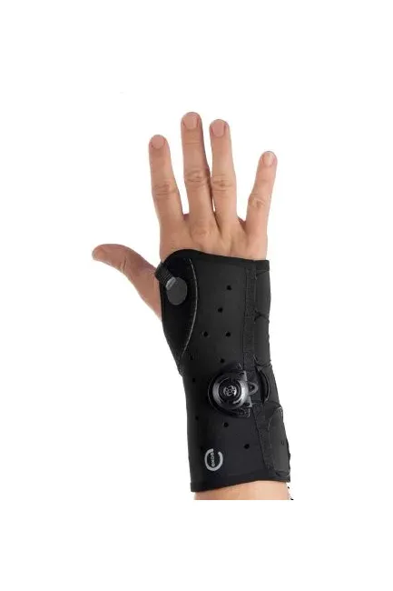 DJO - Exos - 221-61-1111 - Wrist Brace with Boa Exos Thermoformable Polymer / Nylon Left Hand Black Large