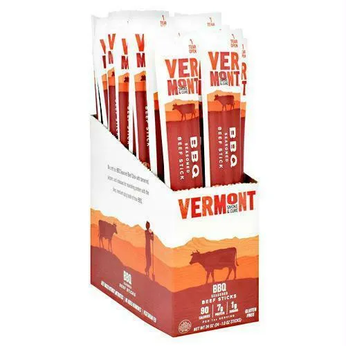 Vermont Smoke And Cure - From: 231334 To: 231343 - Vermont Smoke & Cure Meat Sticks BBQ Beef 24 (1 oz.) sticks per box