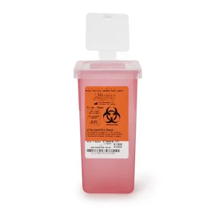 Medegen Medical - Sharps - From: 8702T To: 8702TNL - Products   Container  Translucent Red Base 7 H X 3 1/2 W X 3 1/2 D Inch Vertical Entry 0.25 Gallon