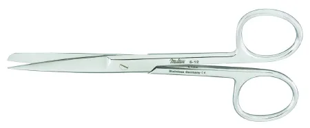 Integra Lifesciences - Miltex - 5-2 - Operating Scissors Miltex 4-1/2 Inch Length Or Grade German Stainless Steel Nonsterile Finger Ring Handle Straight Blade Sharp Tip / Sharp Tip